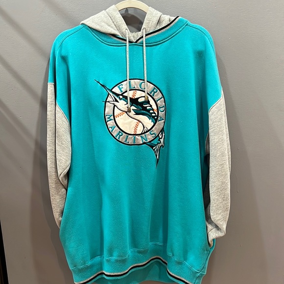Vintage Florida Marlins Hoodie Size Large - Picture 1 of 1